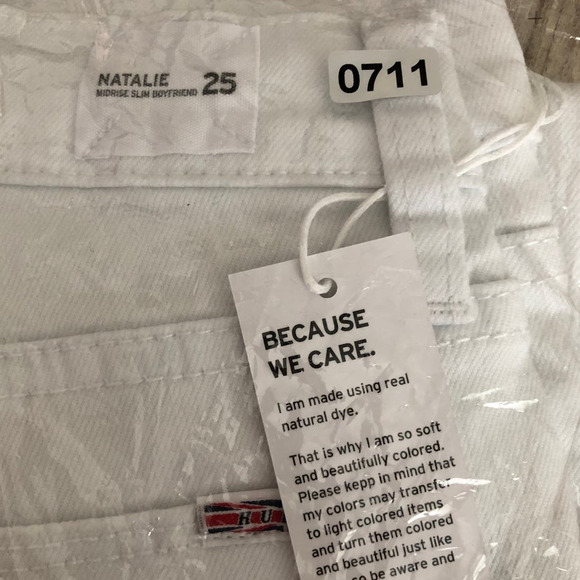 Hudson Natalie Jeans Mid Rise Super Skinny Ankle Denim Ivy White NWT Size 25 - Picture 8 of 8